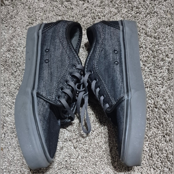 VANS Men's Sz 7 Off The Wall Pro 721356 Denim Black Grey Skateboard Sneakers - Picture 4 of 9